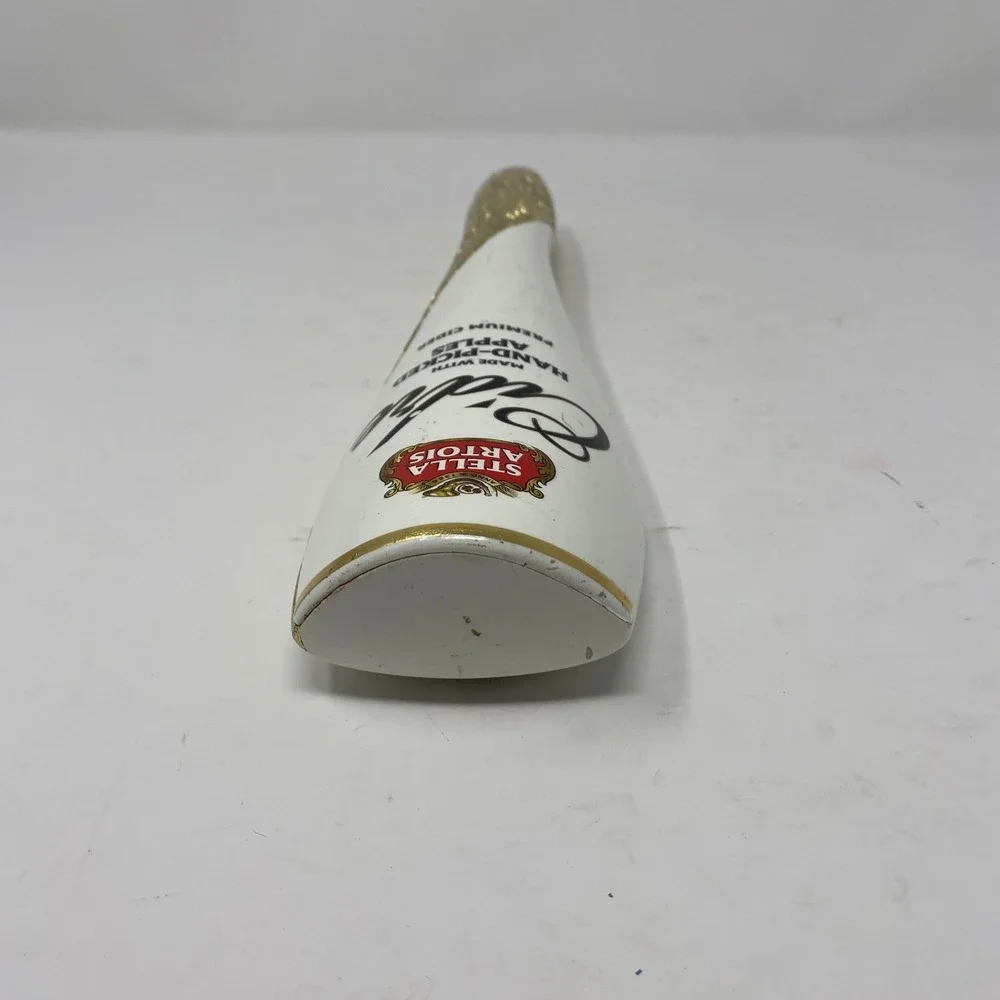 Stella Artois Cidre Beer Tap Handle Gold Filigree White Premium Cider Bar Decor